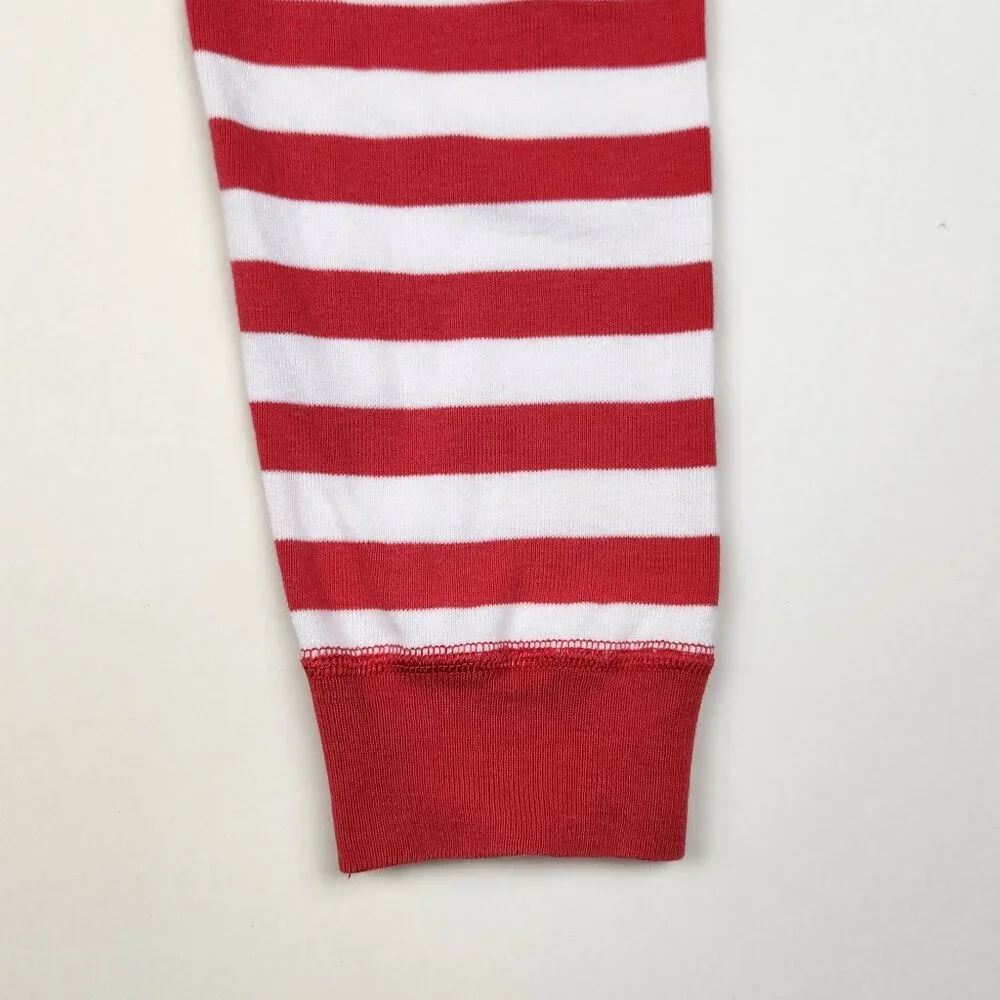 Hanna Andersson Red White Stripe Long John Pajama Pants sz US 5 110cm